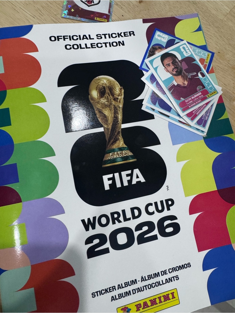 Panini White FIFA World Cup 2026 Sticker Album with Multicolor Accents